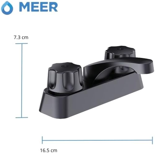 Mezcladora para Lavabo Negro Mate con Manerales de Zinc y Cuerpo de Latón – Diseño Moderno y Resistente 3