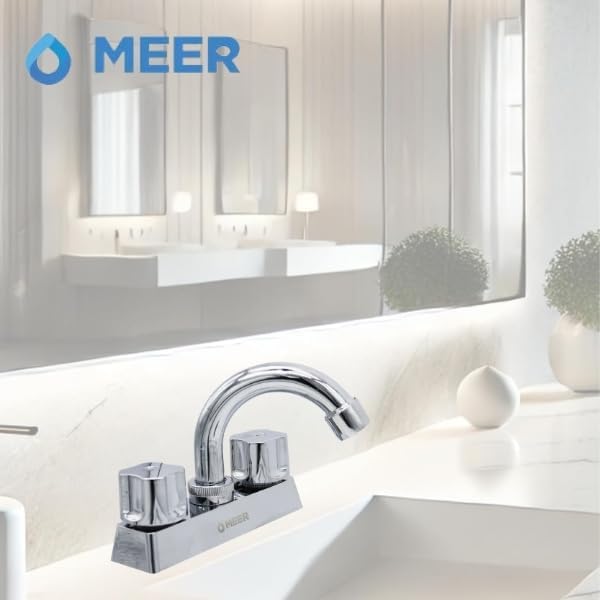 Mezcladora Cromada para Lavabo con Manerales de ABS y Cuerpo de Latón – Sistema de Cierre 1/4 de Vuelta 3