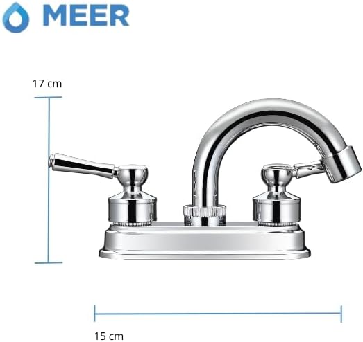 Mezcladora Cromada para Lavabo con Manerales de Zinc y ABS – Sistema de Cierre 1/4 de Vuelta 3
