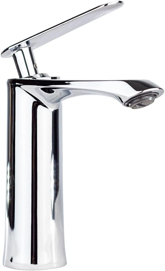 Mezcladora Monomando para Lavabo Cromada, Acabado Brillante, Fabricada en Zinc, Incluye Mangueras y Tecnología de Ahorro de Agua 4