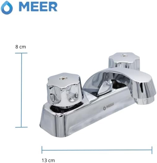Mezcladora para Lavabo Cromada con Manerales de ABS, Sistema de 1/4 de Vuelta y Diseño Compacto 3
