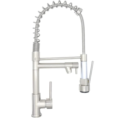 Llave Mezcladora para Cocina (Monomando y Flexible) Grifo para Fregadero Con Acabado Niquelado