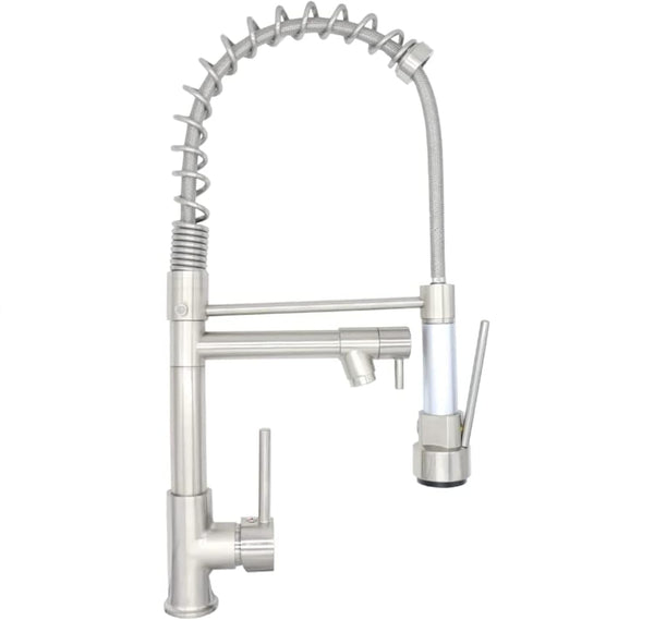 Llave Mezcladora para Cocina (Monomando y Flexible) Grifo para Fregadero Con Acabado Niquelado