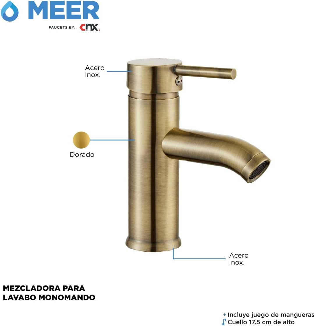 Kit Completo de Lavabo Cerámico con Mezcladora Monomando Niquelada y Contra Canasta Pop Up 3