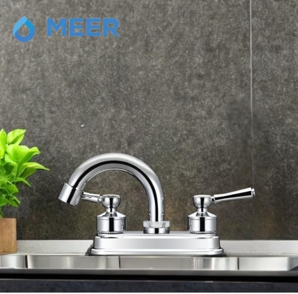 Mezcladora Cromada para Lavabo con Manerales de Zinc y ABS – Sistema de Cierre 1/4 de Vuelta 4