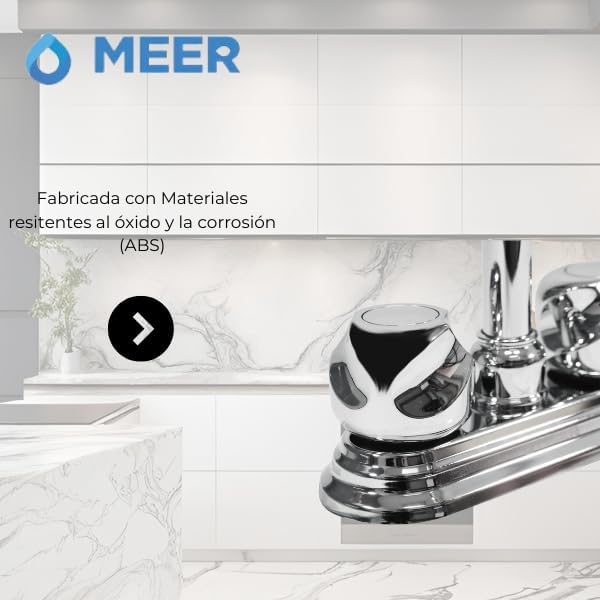 Mezcladora de Lavabo Giratorio 360° en Acabado Cromado, Mezcladora con Manerales de Zinc y Cuerpo de Latón 5