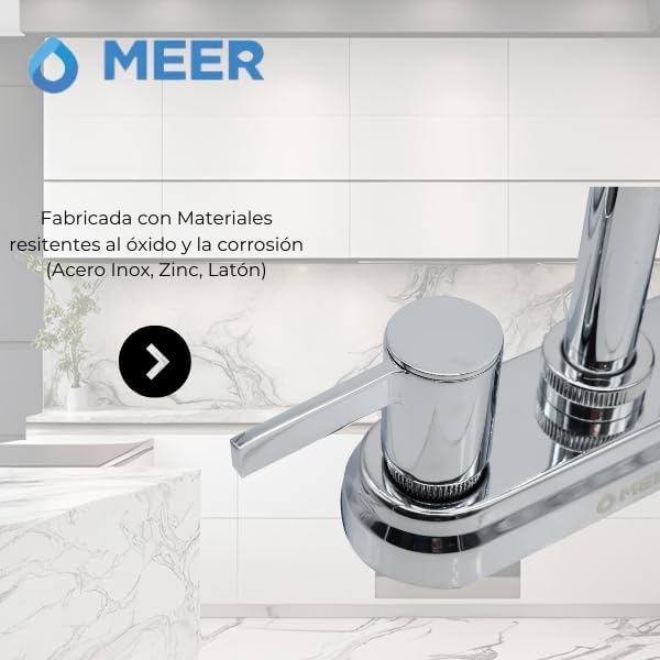 Mezcladora para Lavabo Cromado de Alta Altura, con Manerales de Zinc y Cuerpo de Acero Inoxidable – Diseño Moderno y Resistente 5