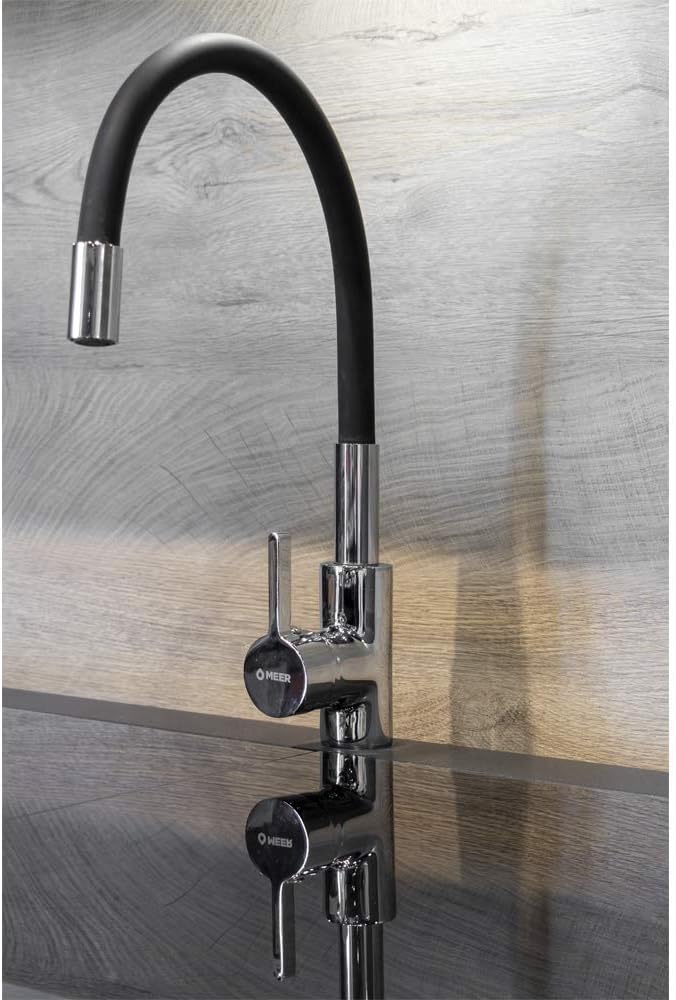 Mezcladora Monomando Flexible para Fregadero con Cuello de Silicón, Instalación Rápida y Tecnología Water Sense 6