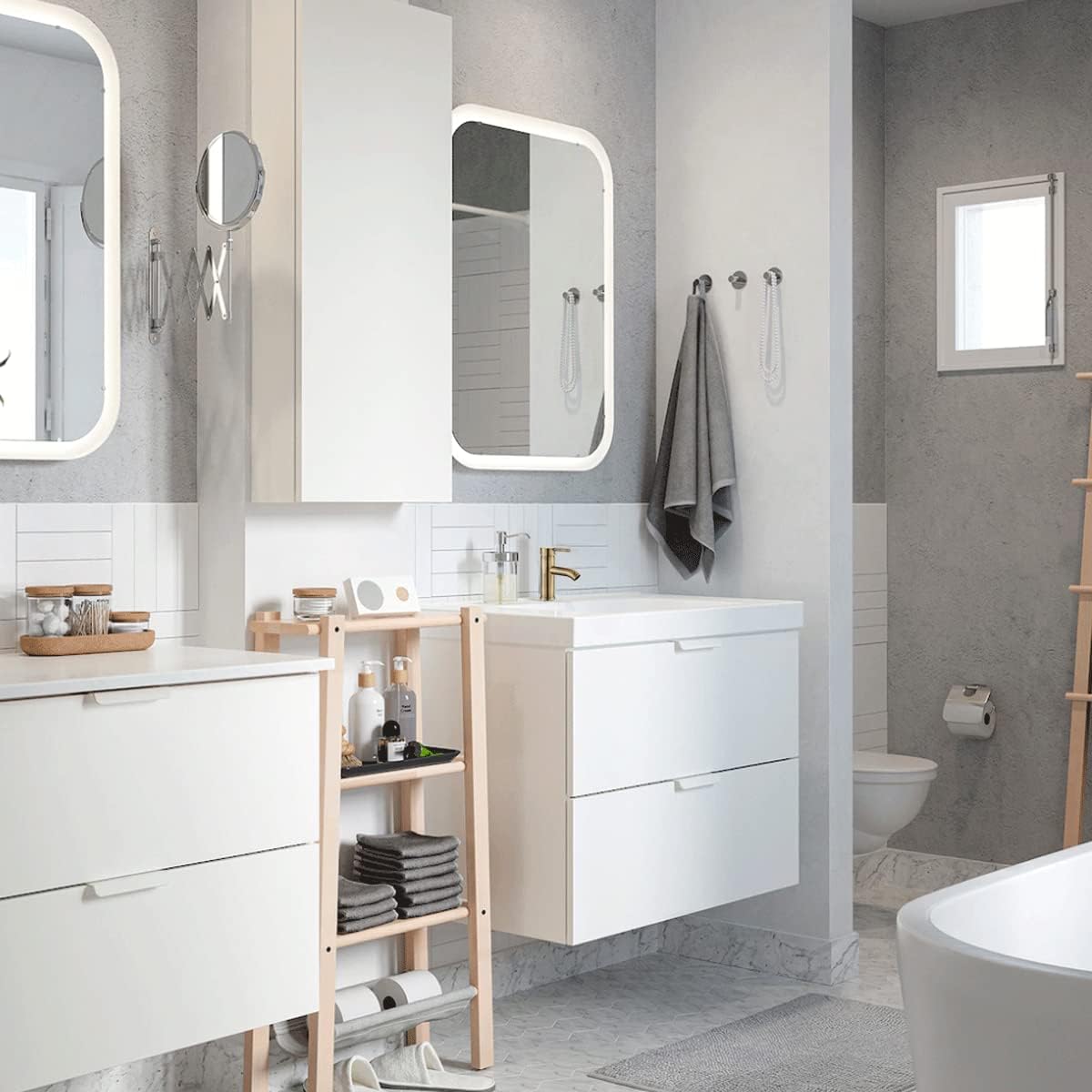 Mezcladora Monomando para Lavabo en Dorado Cepillado, Acero Inoxidable, 17.5 cm de Altura, Ahorro de Agua y Fácil Instalación