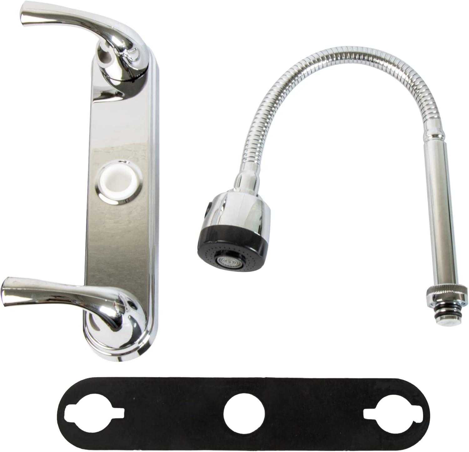 Mezcladora Cromada para Fregadero con Cuello Flexible de 48 cm – Diseño Práctico, Estilo Pulido y Dos Funciones de Chorro 5
