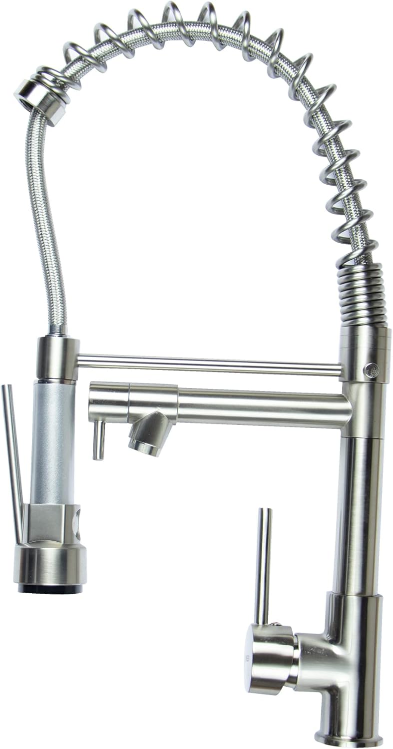 Llave Mezcladora para Cocina (Monomando y Flexible) Grifo para Fregadero Con Acabado Niquelado 5