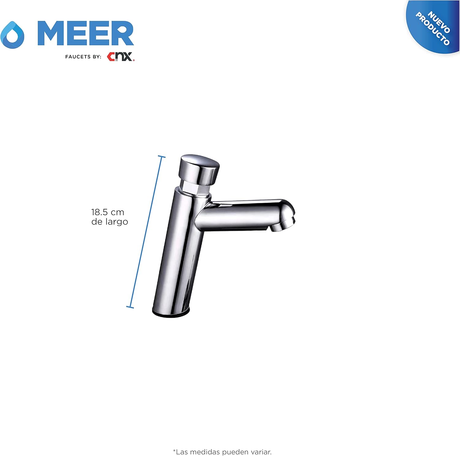 Llave Monomando Cromada con Temporizador – Eficiencia y Estilo para Baños Modernos 3