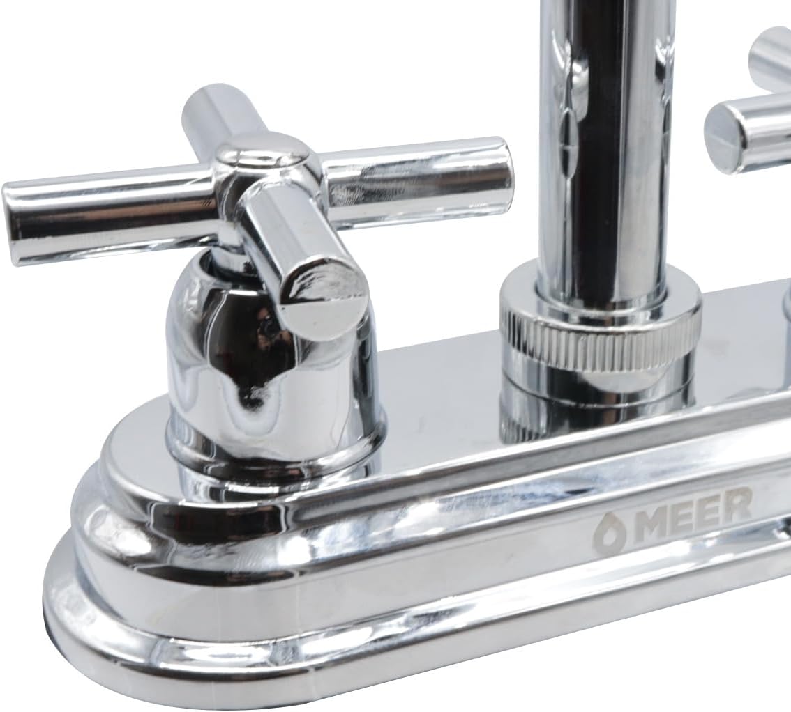 Mezcladora para Lavabo de Baño en Acabado Cromado, Fabricada con Acero Inoxidable, Zinc y ABS, Compacta y Fácil de Instalar 5