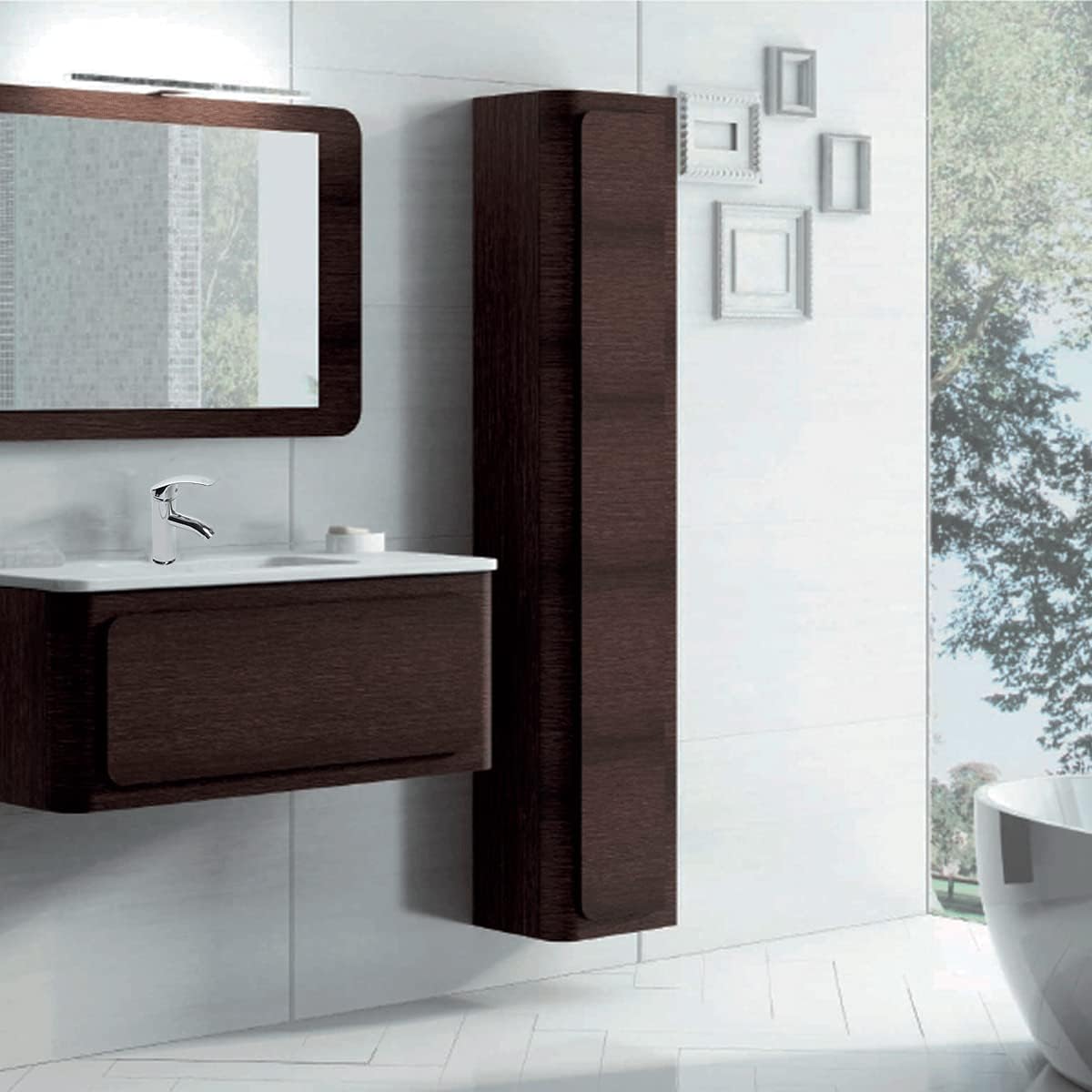 Mezcladora Monomando para Lavabo Cromada, Acero Inoxidable y Zinc, 18.5 cm de Altura, Incluye Mangueras y Fácil Instalación 3