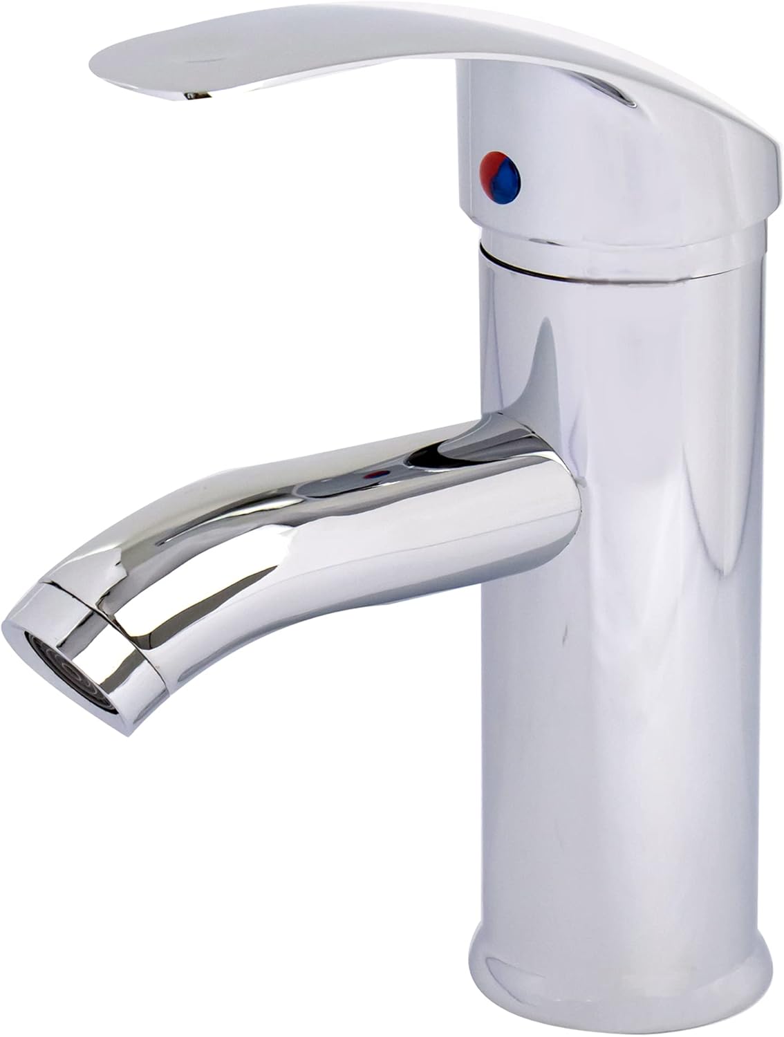 Mezcladora Monomando para Lavabo Cromada, Acero Inoxidable y Zinc, 18.5 cm de Altura, Incluye Mangueras y Fácil Instalación 5