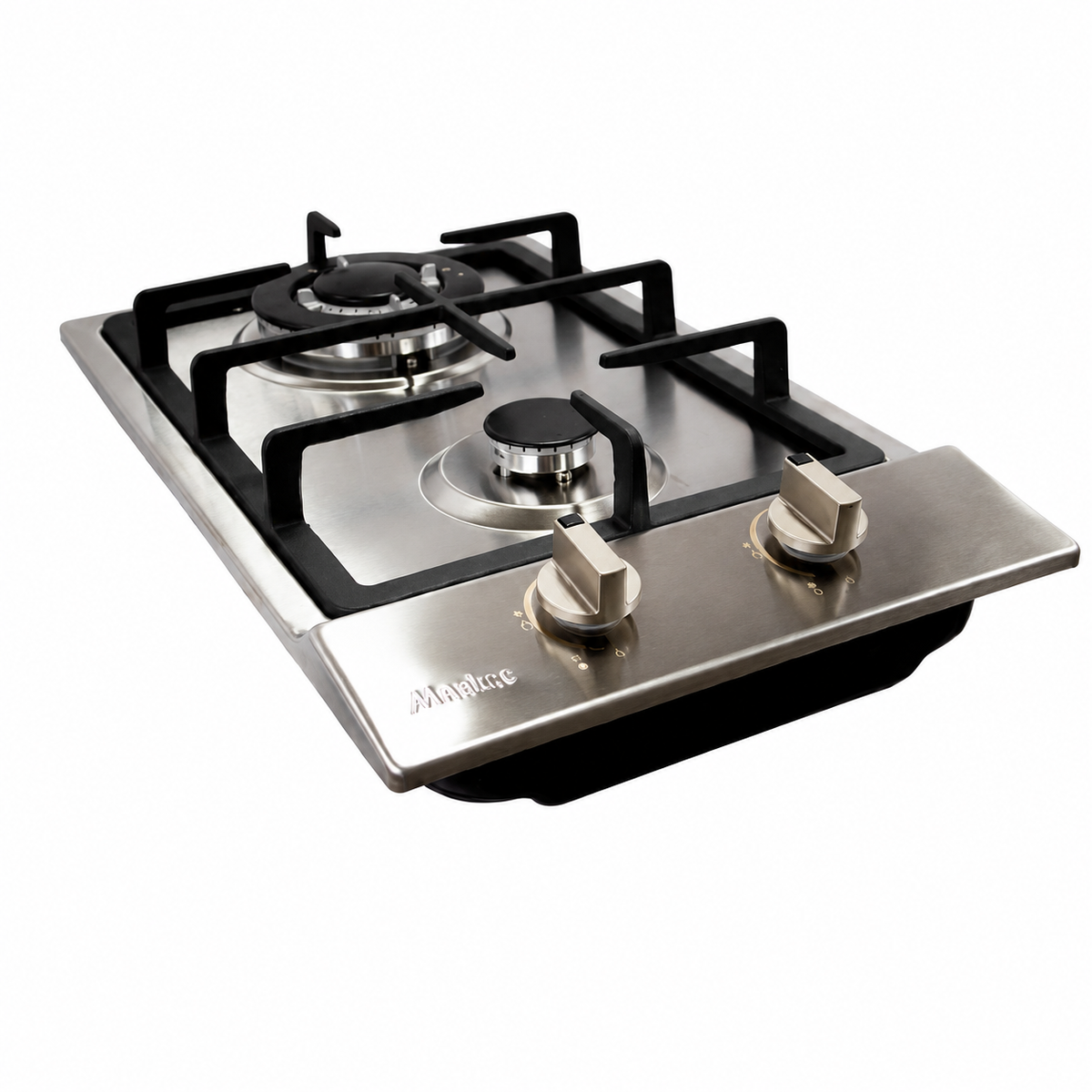 Parrilla de Gas Empotrable JZBS2, Acero Inoxidable, 2 Quemadores - 30cm x 51cm