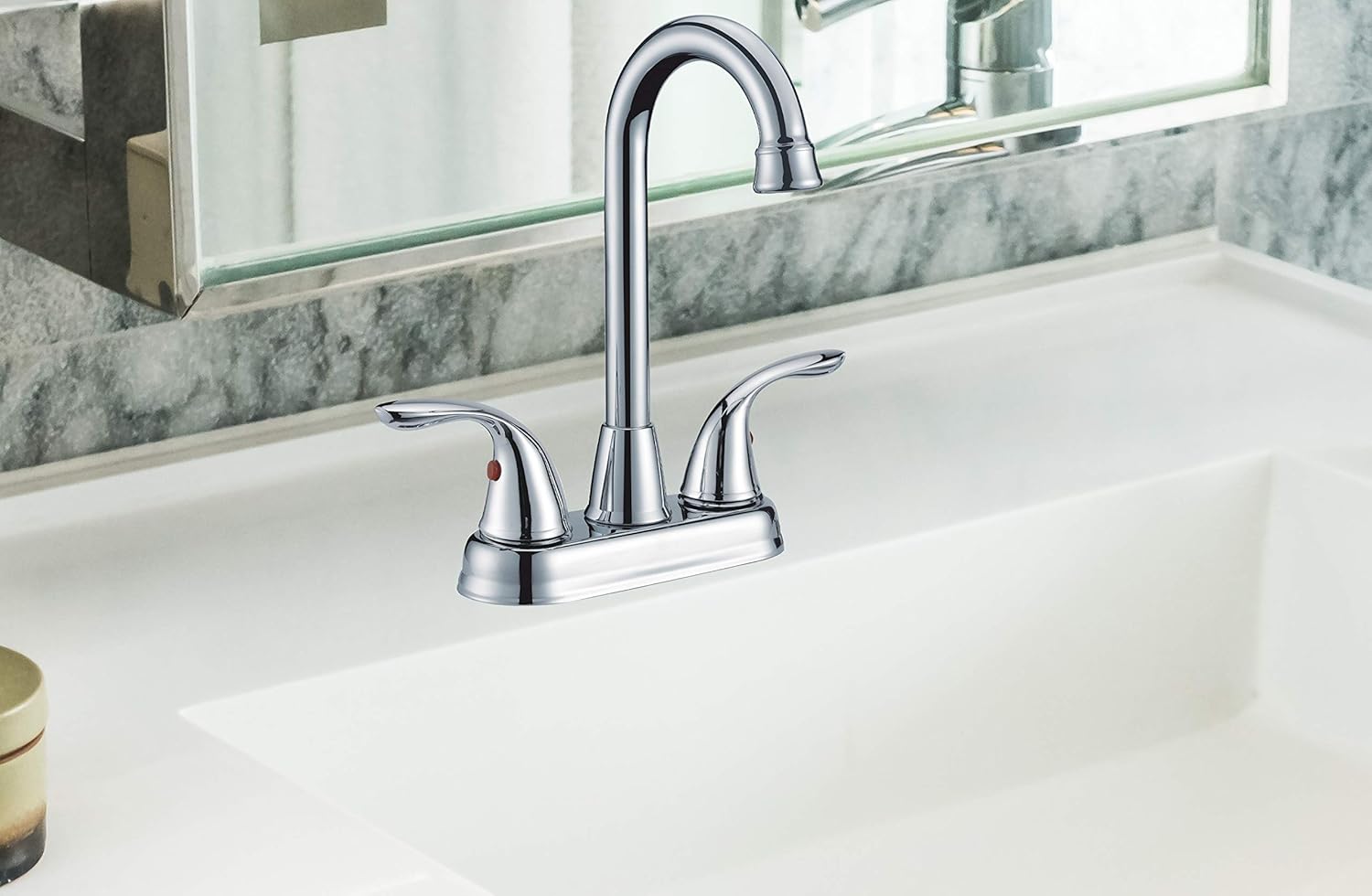 Mezcladora Cromada Para Lavabo Ahorradora de Agua – Fabricada en Acero Inoxidable, Zinc y Latón (Modelo Premium)