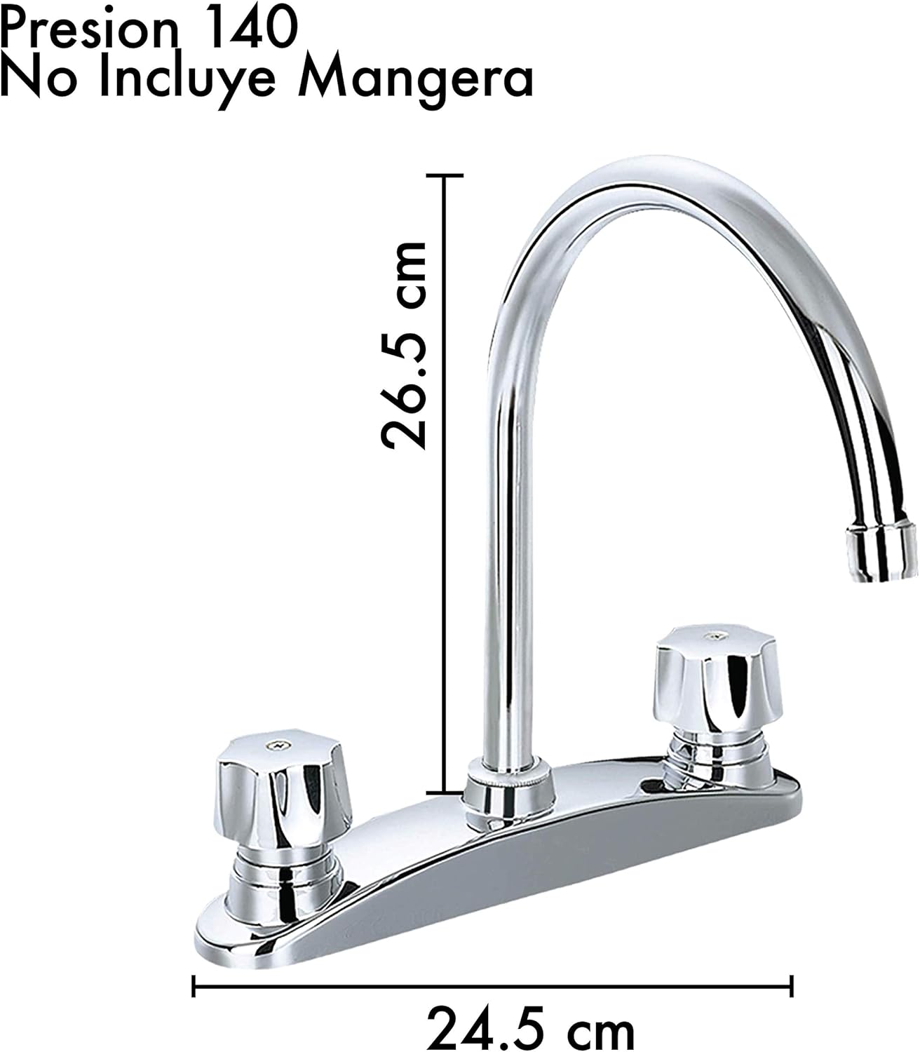 Mezcladora Monomando Cromada para Lavabo, con Cartucho Cerámico y Fácil Instalación, Acabado Brillante y Materiales de Alta Resistencia 3