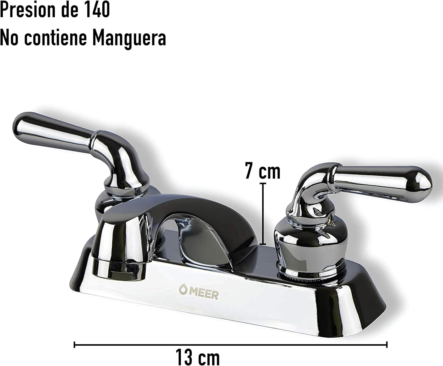 Mezcladora Cromada para Lavabo con Cierre de 1/4 de Vuelta – Fabricada en Acero Inoxidable, Latón y Zinc 3