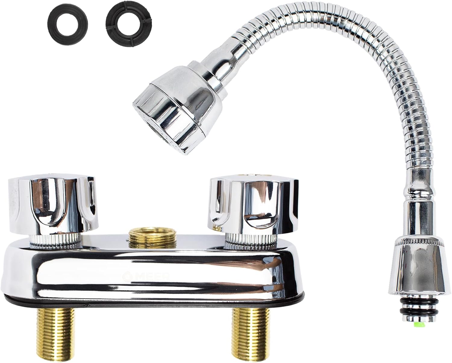 Mezcladora Flexible para Lavabo de Baño en Acero Inoxidable, Latón y ABS, Montaje en Cubierta y Fácil Instalación 4