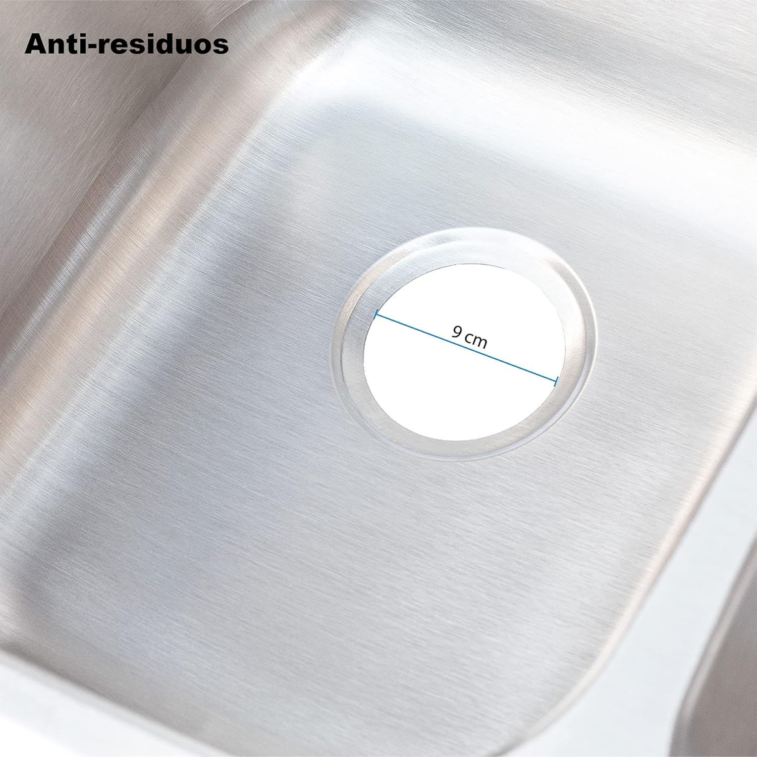 Tarja Doble de Submontar en Acero Inoxidable, (Medidas 82 cm * 47 cm), con Mezcladora Monomando (Llave para cocina) y Kit de Instalación GRATIS un Escurridor 9