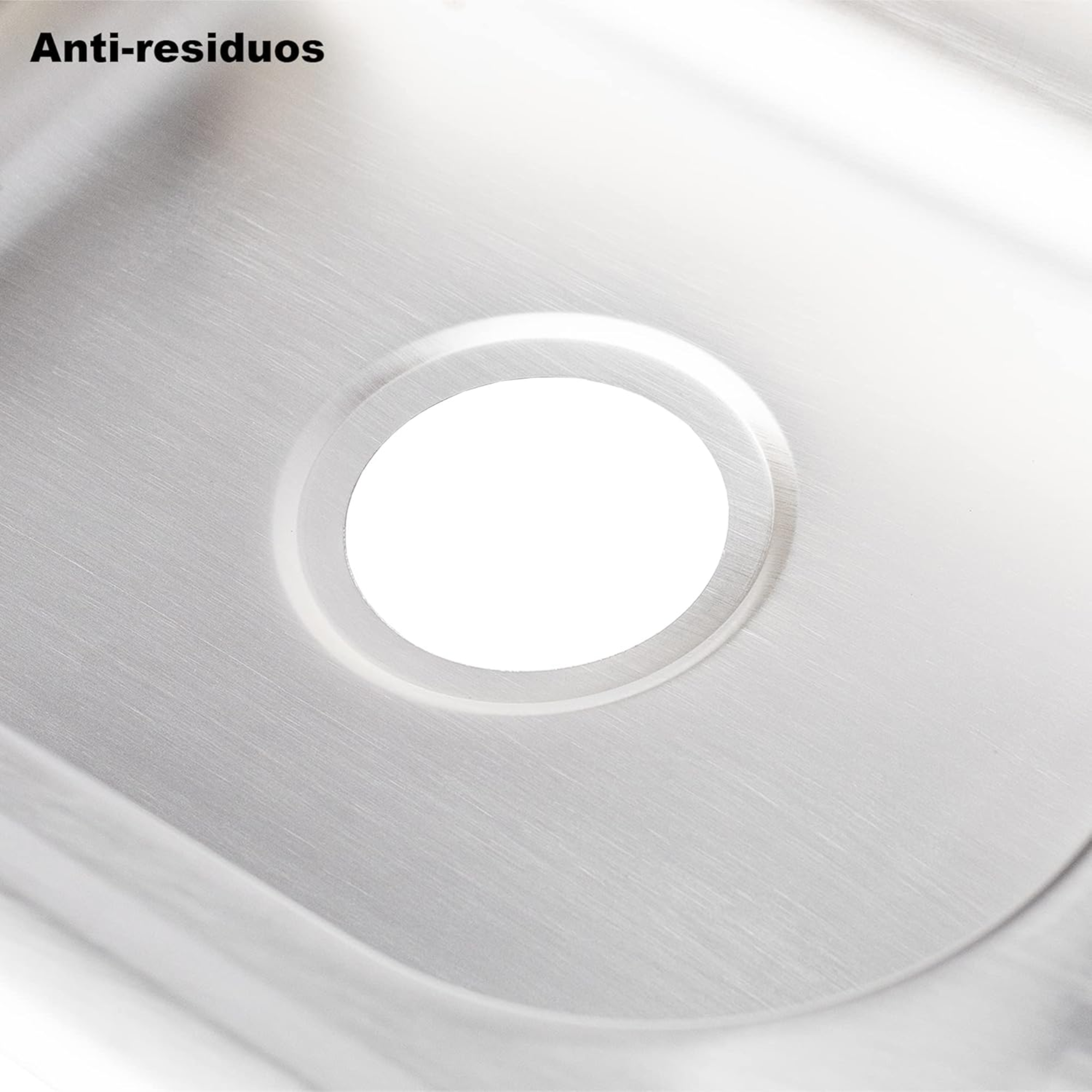 Tarja Sencilla para Empotrar 80x50cm Con Escurridor Derecho, Acero Inoxidable 5