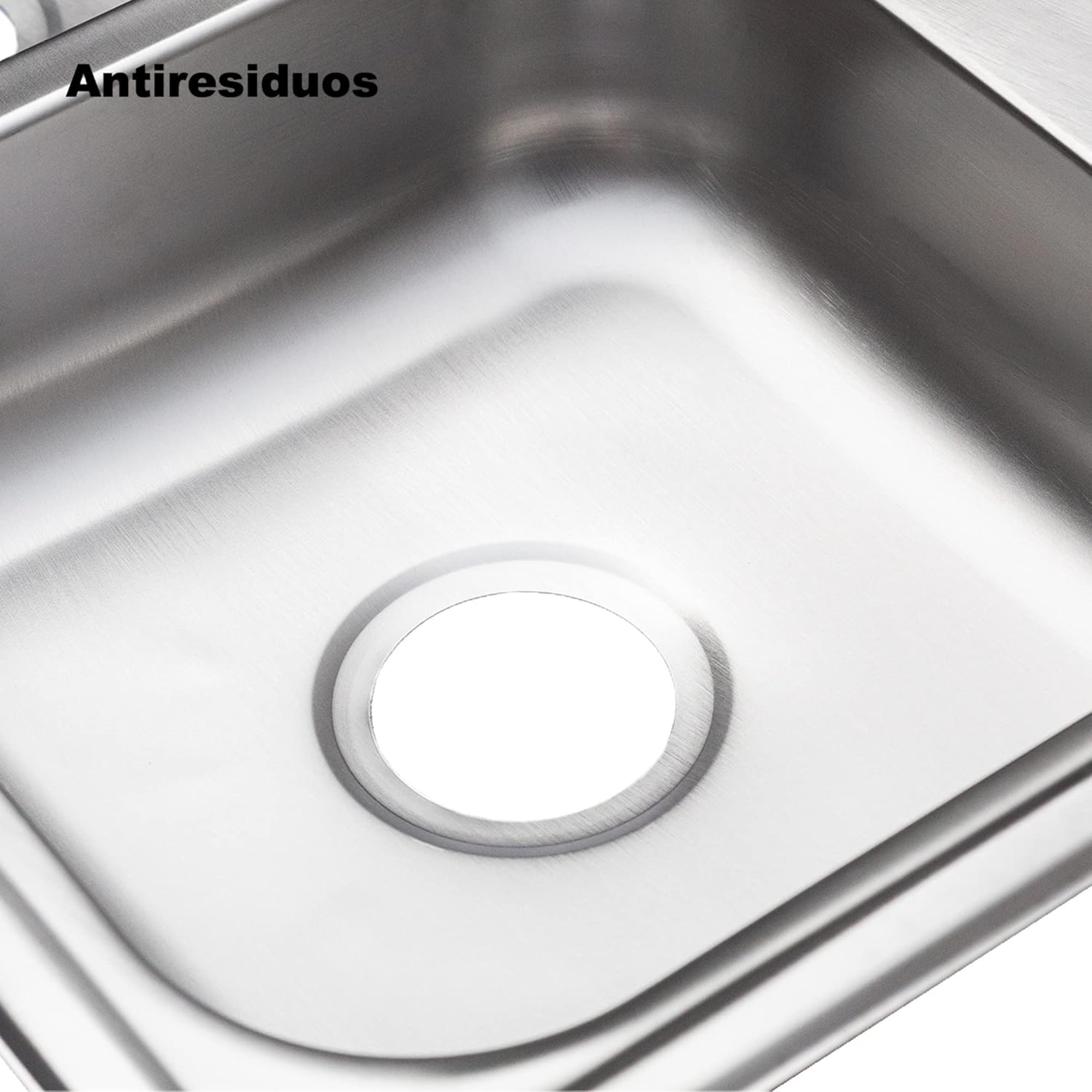Tarja Doble Tina para Cocina de Acero Inoxidable Calibre 22 con Acabado Satinado. Fregadero de Empotrar 3