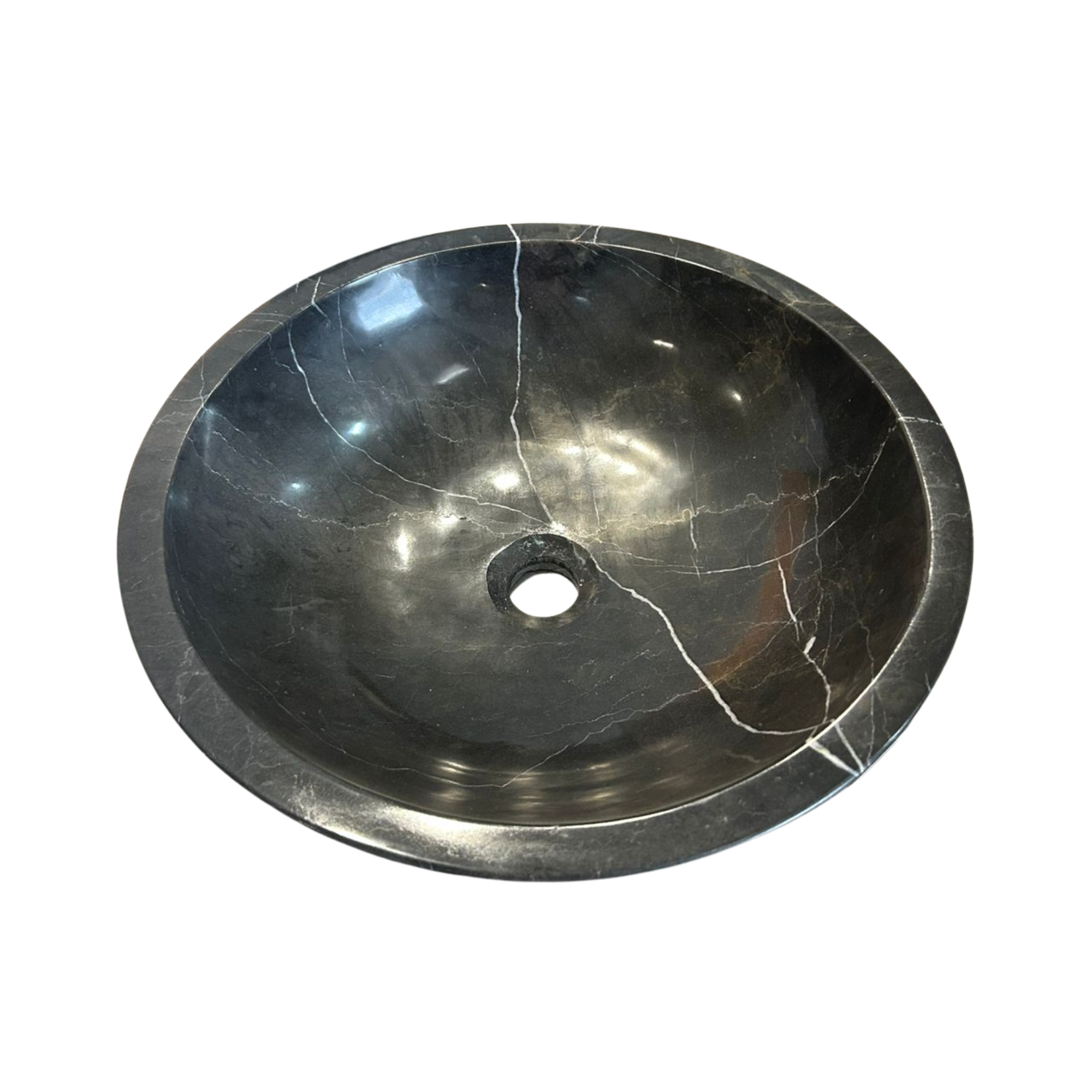 Lavabo Rendondo de Mármol Negro, 40cm de Diámetro! Córrele que está volando