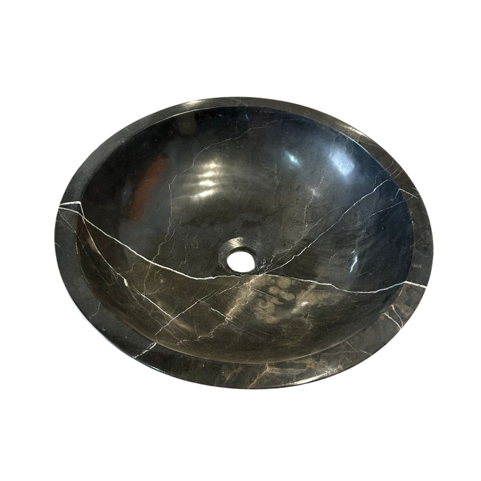 Lavabo Rendondo de Mármol Negro, 40cm de Diámetro! Córrele que está volando 3