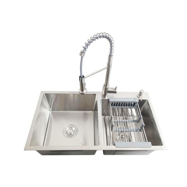 Kit completo de fregadero 84cmx48cm para Empotrar 2 tinas
