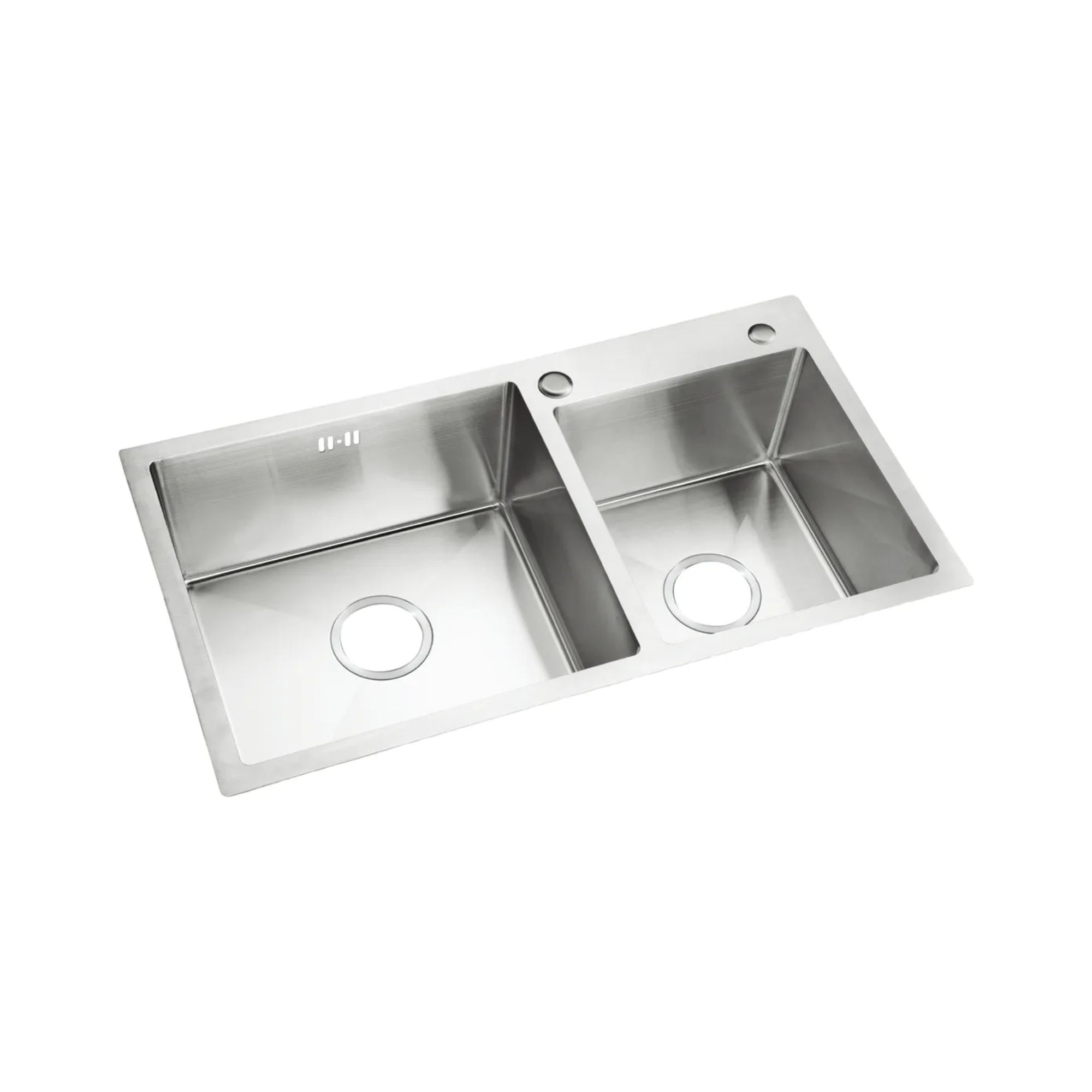 Tarja Doble Tina En Acero Inoxidable 82 Cm X 45 Cm Cocina, Satinado