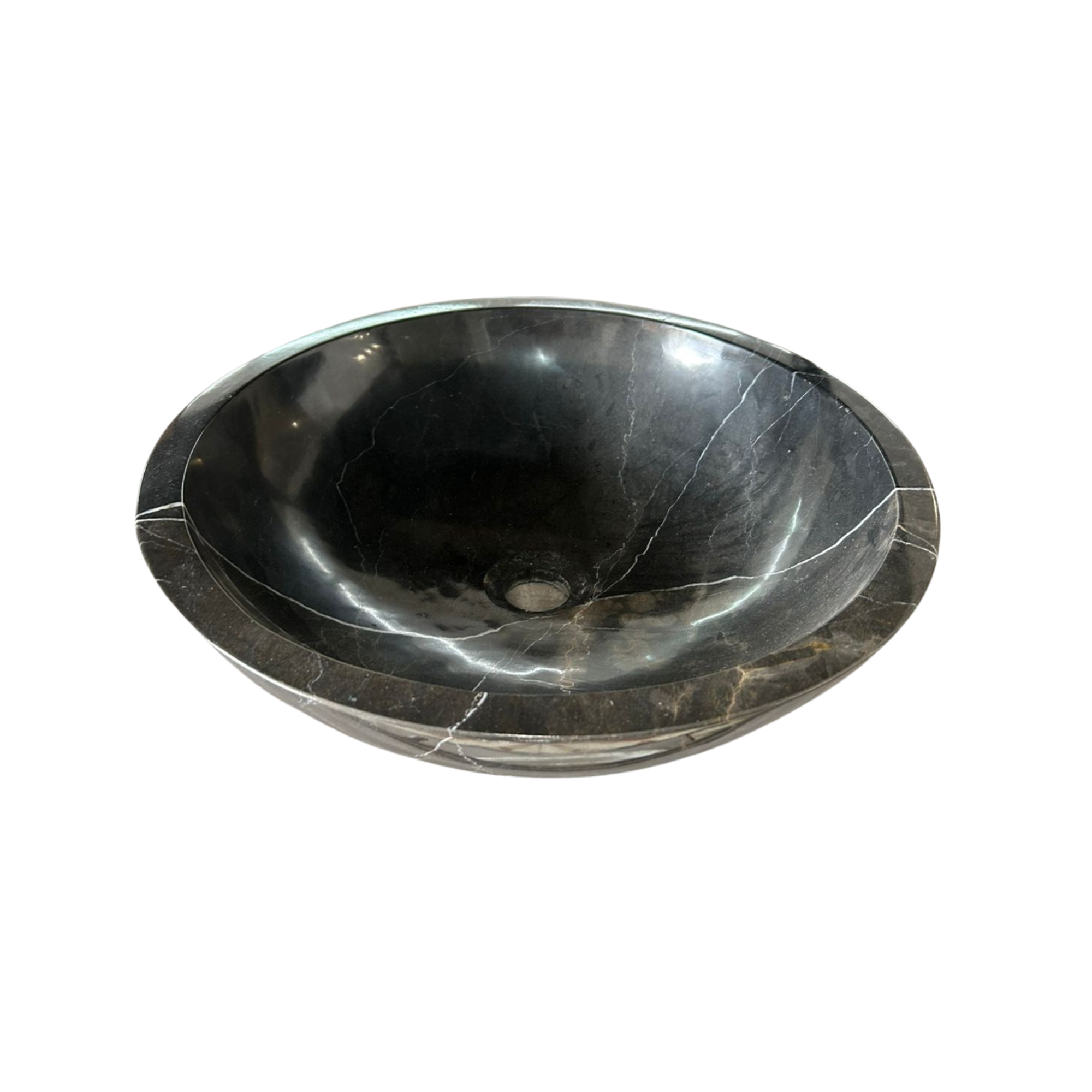 Lavabo Rendondo de Mármol Negro, 40cm de Diámetro! Córrele que está volando