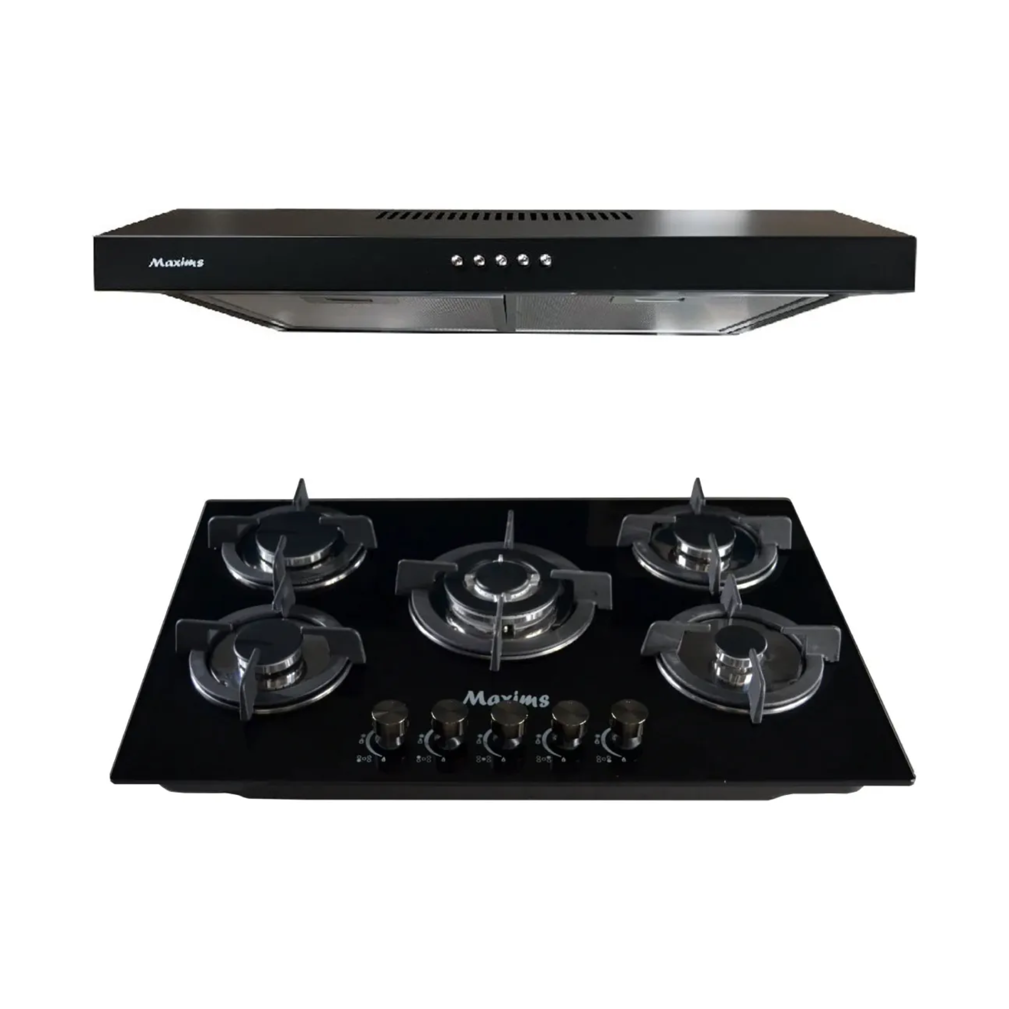 Maxims set Duo Grande Parrilla de 5 quemadores y Campana (76x51cm)
