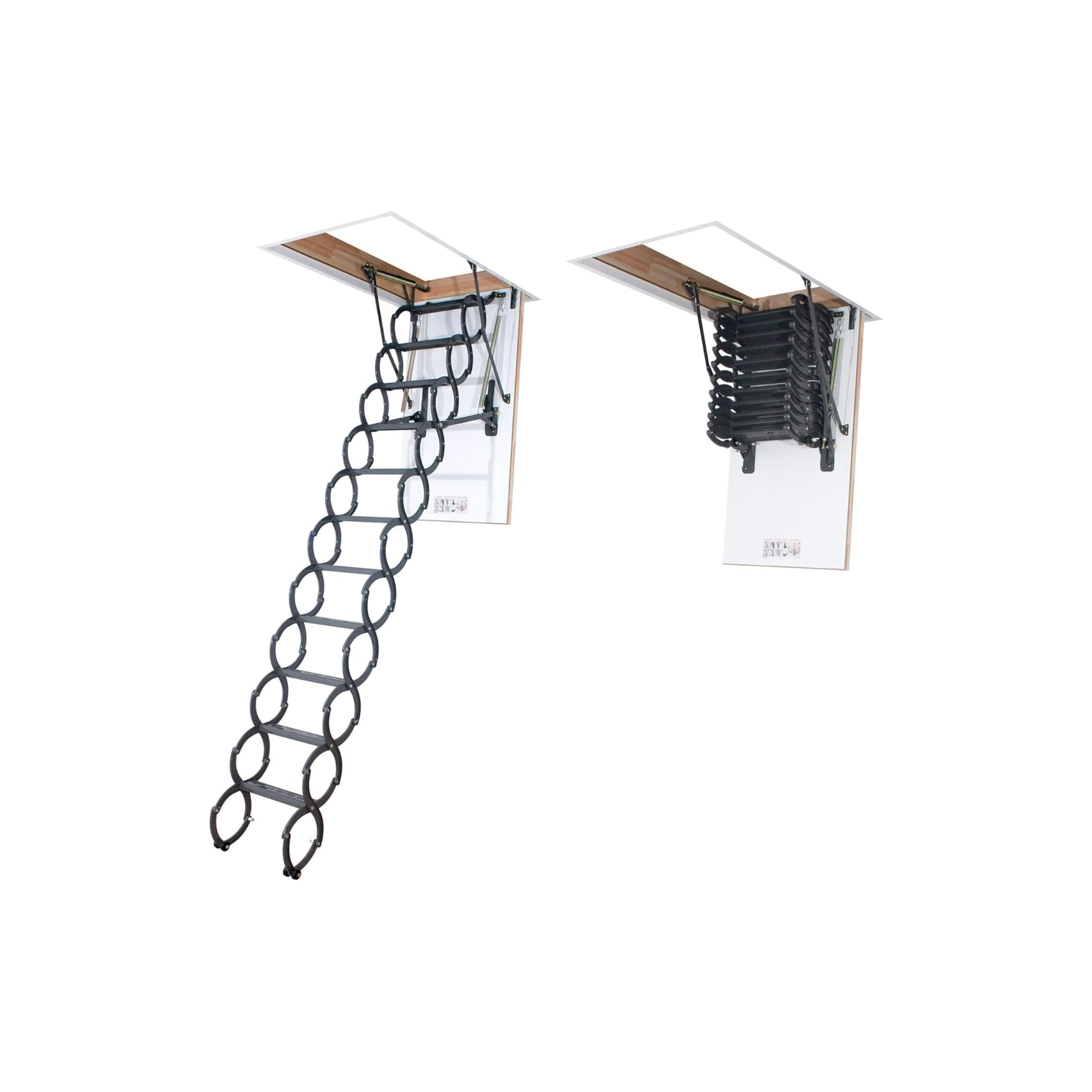 Escaleras Plegables de tipo Tijera para hueco de 70x80cm con una altura de 280cm