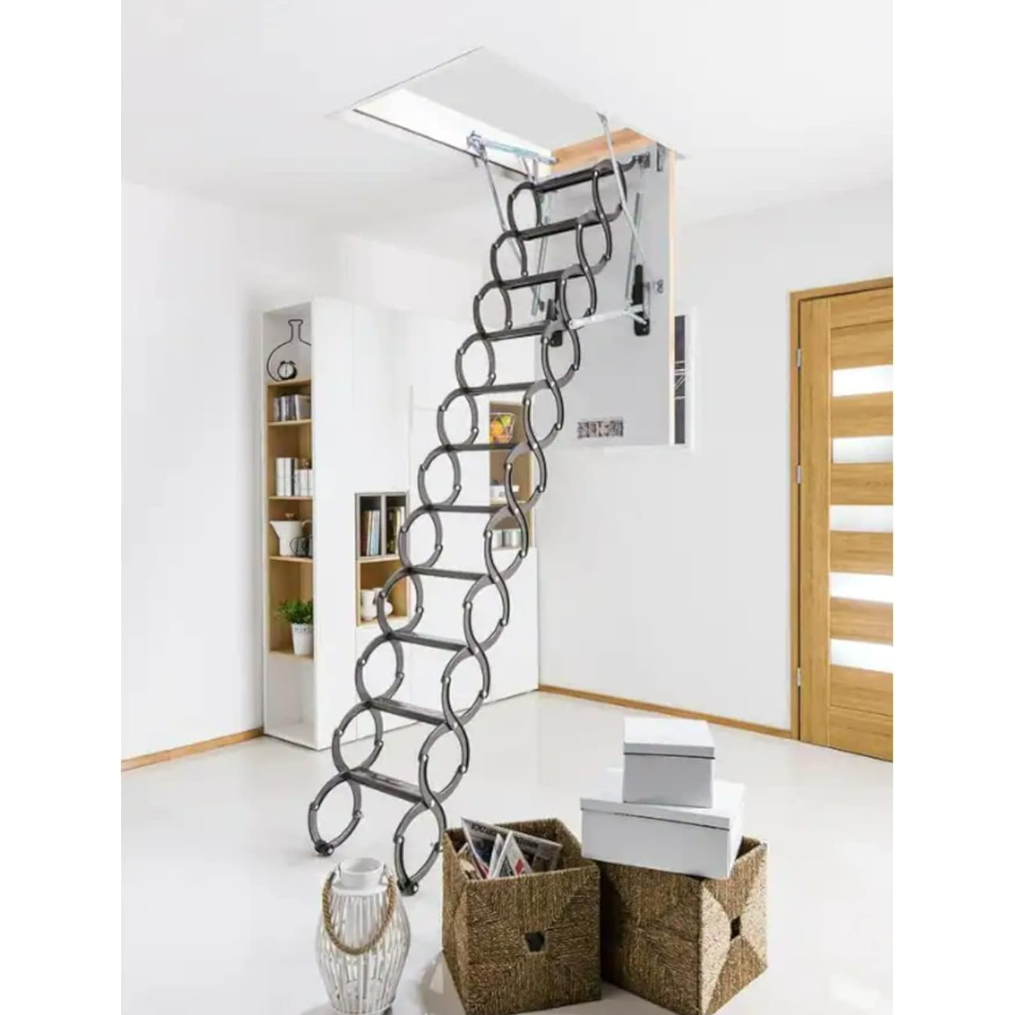 Escaleras Plegables de tipo Tijera para hueco de 60x120cm con una altura de 280cm 6