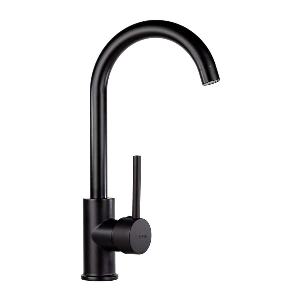 Llave Mezcladora para Cocina Monomando con Cuello de 40 cm, Fabricada en Zinc y Latón, Incluye Mangueras y Tecnología Water Sense
