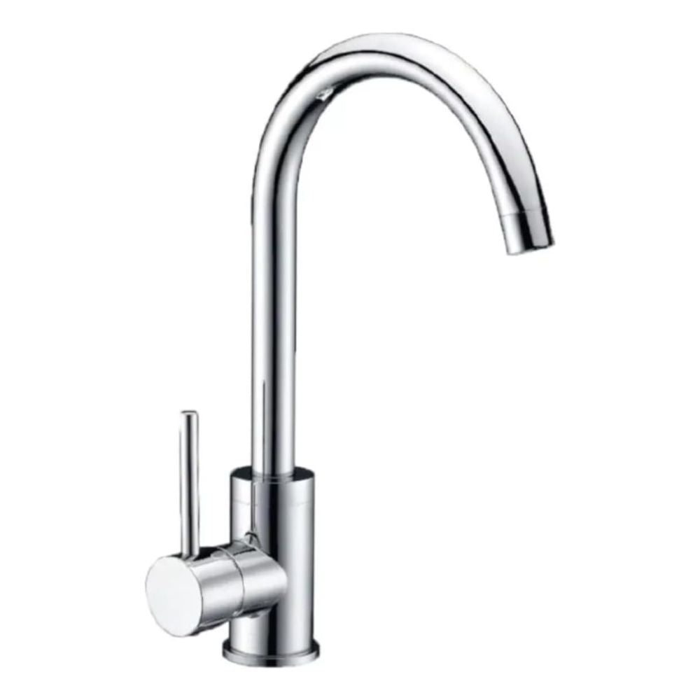 Mezcladora para Cocina, Mezcladora para Fregadero con Acabado Satinado, (Grifo de Agua), Monomando, Incluye Mangueras para Instalación