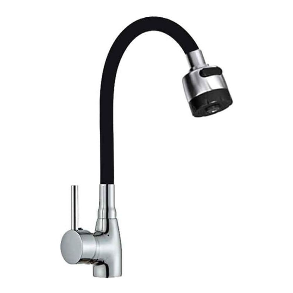 CNX Grifo Monomando de Cocina con Cuello Flexible - Acero Inoxidable y Zinc, Cromado, Dual Spray, Fácil Instalación, 3 Años de Garantía