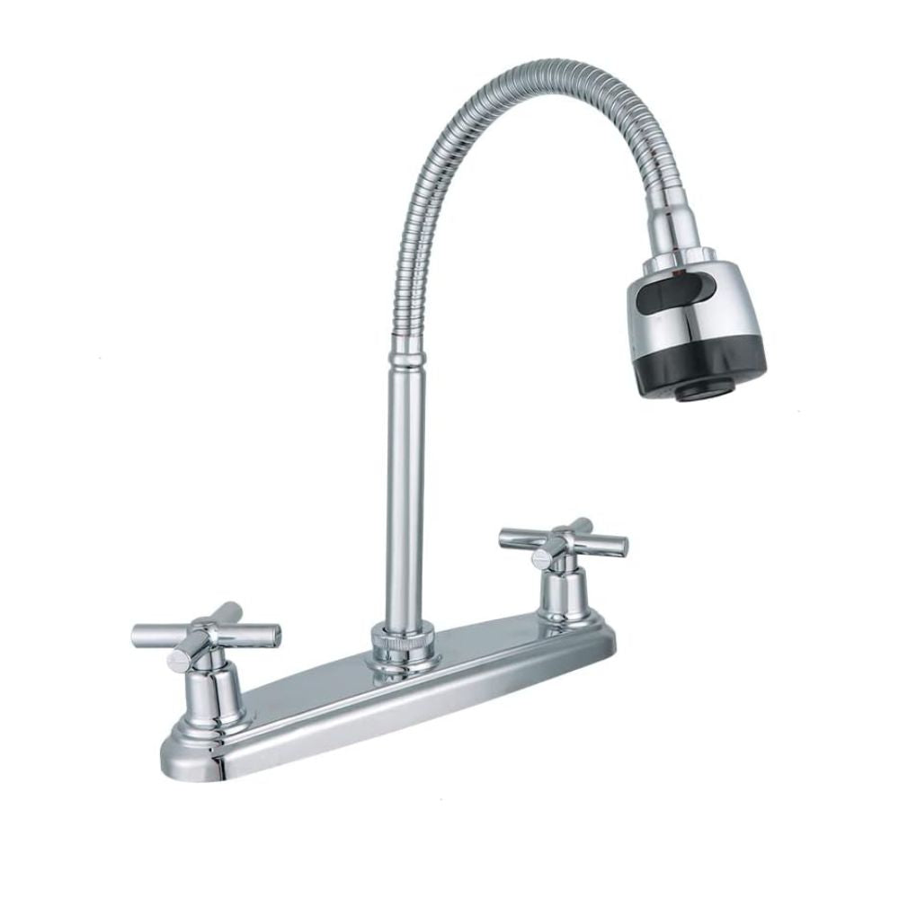 Mezcladora Flexible Cromada para Fregadero de Cocina, con Aireador, Fabricada en Acero Inoxidable, Latón y ABS