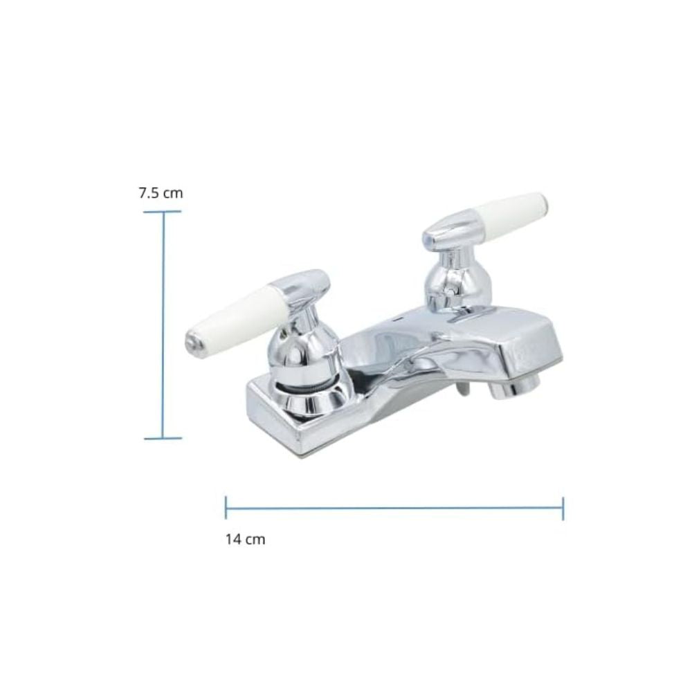 Mezcladora Cromada para Lavabo Fabricada en Acero Inoxidable y Latón con Manerales de Zinc – Alta Durabilidad y Estilo Moderno