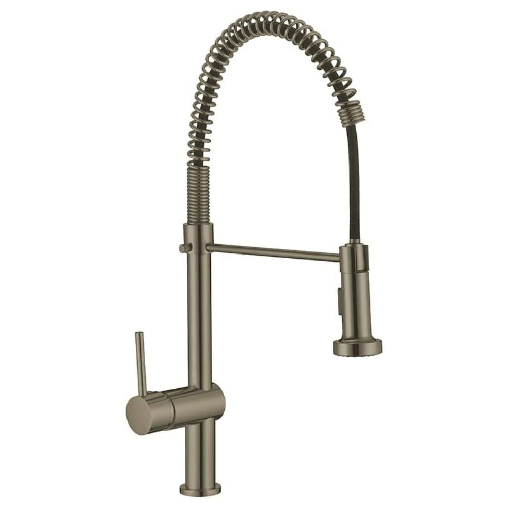 Mezcladora para Tarja de Cocina Monomando, Acero Inoxidable con Cuello Flexible y Giro 360°, Acabado Niquelado