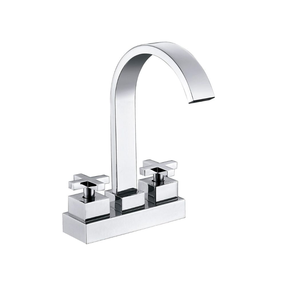Mezcladora Cromada para Lavabo Fabricada en Acero Inoxidable, Zinc y Latón – Alta Durabilidad y Estilo Moderno