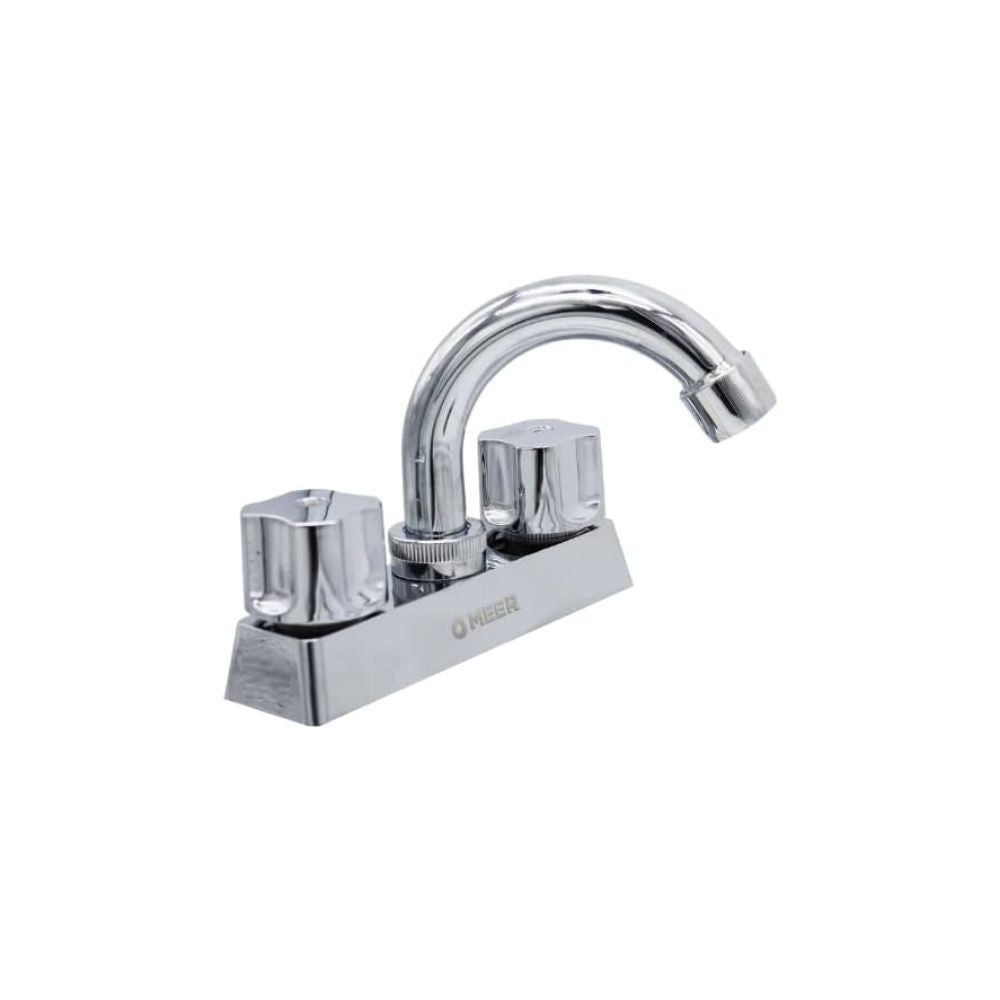 Mezcladora Cromada para Lavabo con Manerales de ABS y Cuerpo de Latón – Sistema de Cierre 1/4 de Vuelta