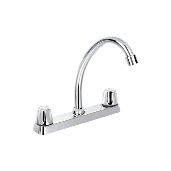 Mezcladora para Fregadero de Cocina, Acabado Cromado, Fabricada en Acero Inoxidable, Zinc y ABS, Altura de 23 cm, Instalación Rápida