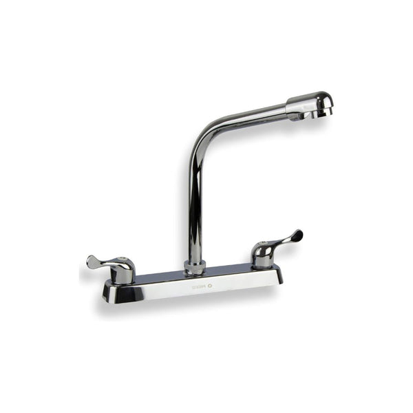 Mezcladora para Fregadero con Cuello Rígido, Acabado Cromado, Fabricada en Zinc, ABS y Acero Inoxidable, Tecnología Water Sense