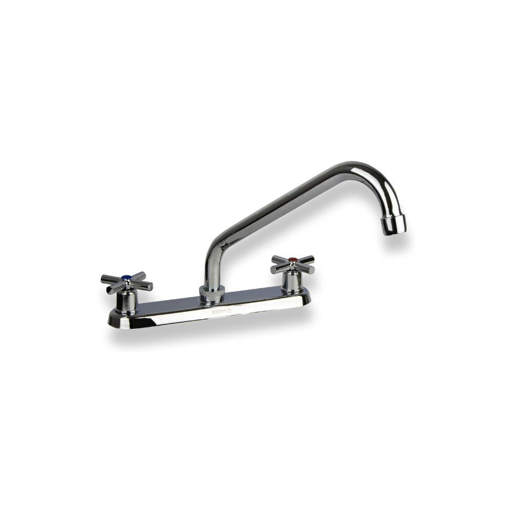 Mezcladora cromada para fregadero, Water Sense: Ahorradora de agua, fácil de instalar
