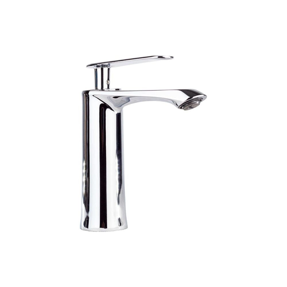 Mezcladora Monomando para Lavabo Cromada, Acabado Brillante, Fabricada en Zinc, Incluye Mangueras y Tecnología de Ahorro de Agua