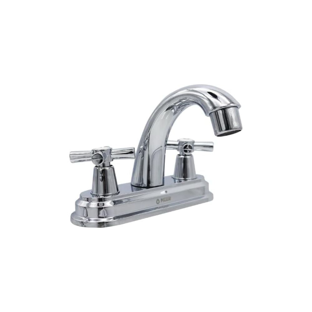 Mezcladora para Lavabo de Baño Cromada con Manerales de ABS y Cuerpo de Zinc, Sistema de 1/4 de Vuelta y Fácil Instalación