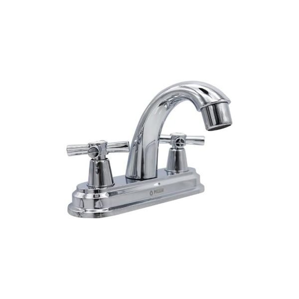 Mezcladora para Lavabo de Baño Cromada con Manerales de ABS y Cuerpo de Zinc, Sistema de 1/4 de Vuelta y Fácil Instalación