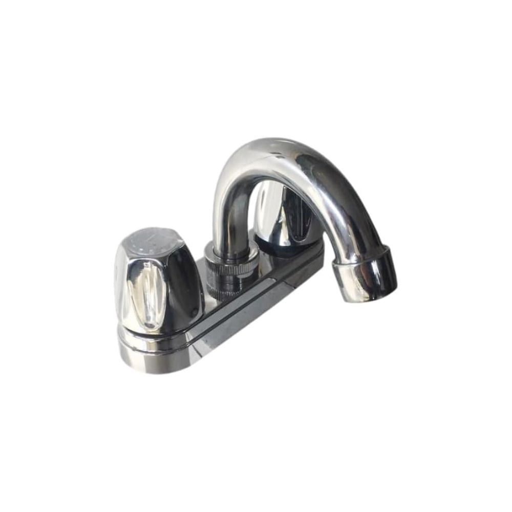 Mezcladora para Lavabo Cromada con Manerales de ABS, Cuerpo de Zinc y Acero Inoxidable, Sistema de 1/4 de Vuelta y Fácil Instalación
